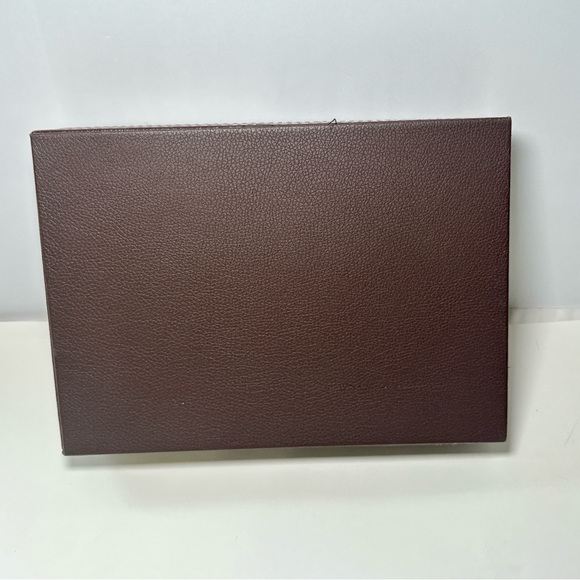 Leather Desk Organizer Storage Tray Jewelry Valet Drawer Organizer Brown - Picture 3 of 4